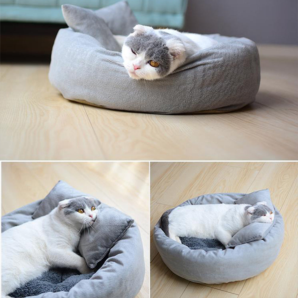 Short Plush Bed With Pillow