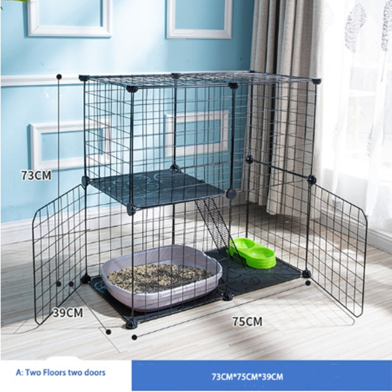 Assembling Pet Wire Crate Indoor Cat Cage