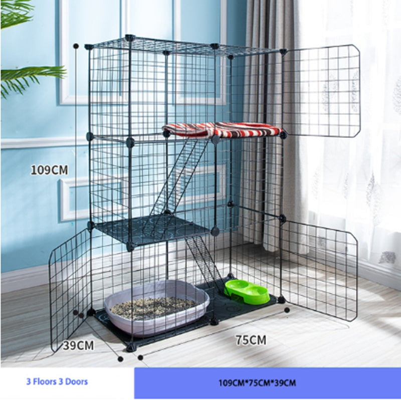 Assembling Pet Wire Crate Indoor Cat Cage