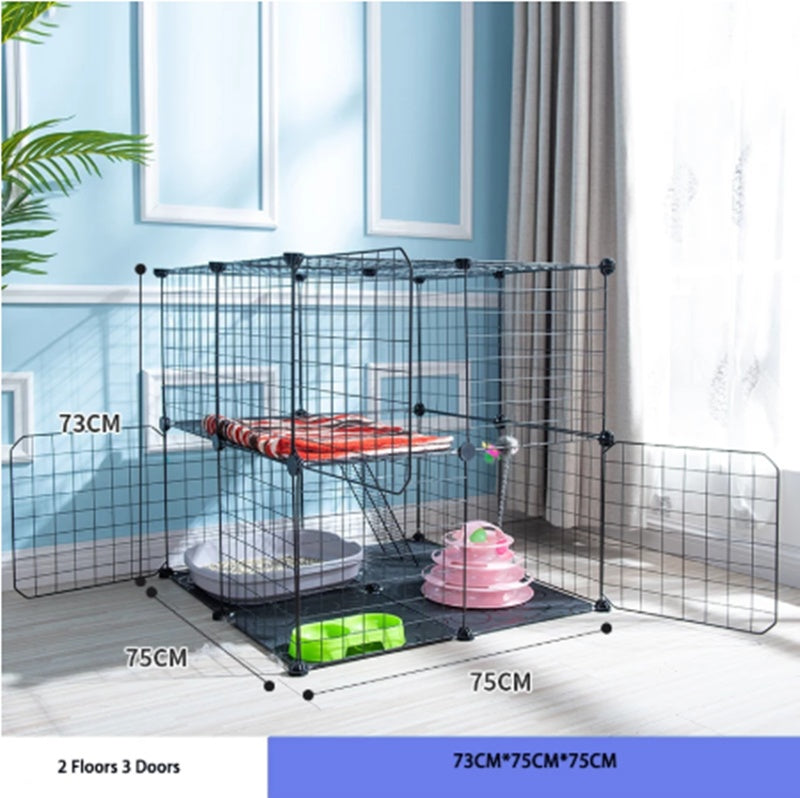 Assembling Pet Wire Crate Indoor Cat Cage