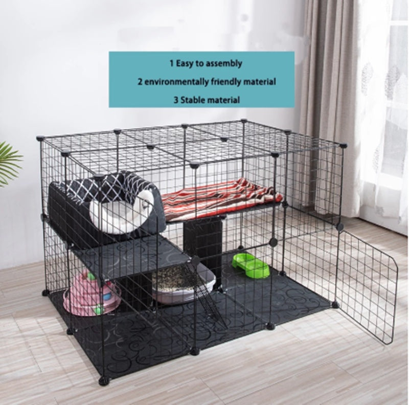 Assembling Pet Wire Crate Indoor Cat Cage