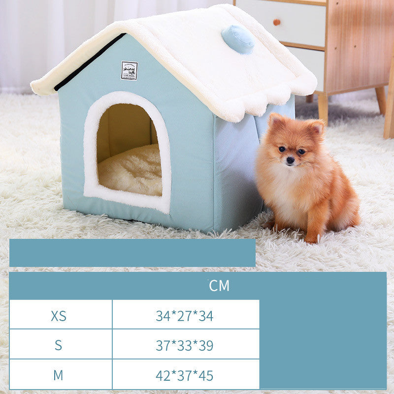 Dog Kennel Type Warm Closed House Pet Supplies