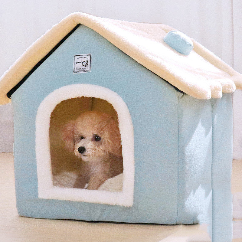 Dog Kennel Type Warm Closed House Pet Supplies