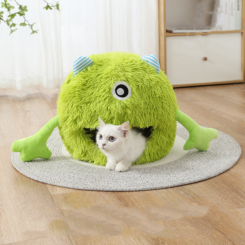 Soft Plush Cuddler Cushion Pet Bed