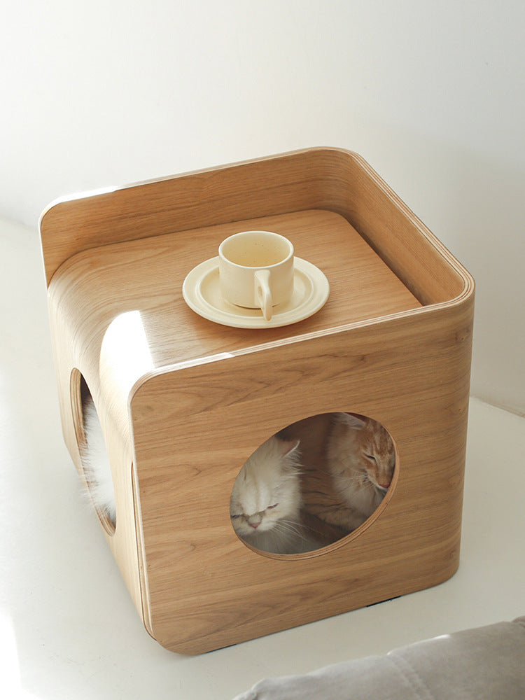 Washable Wooden Pet Bed