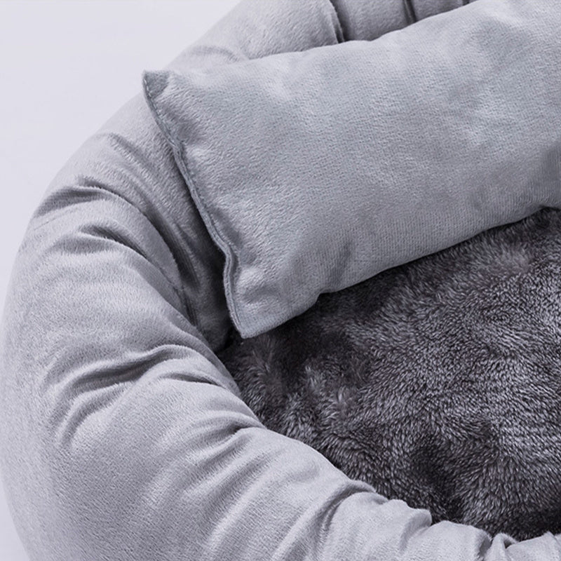 Short Plush Bed With Pillow