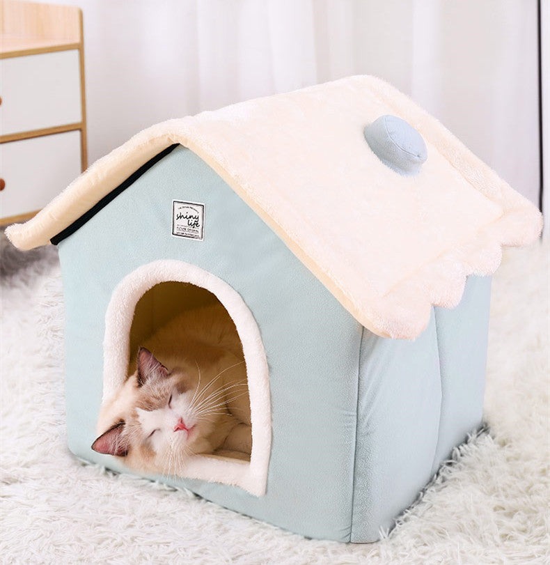 Dog Kennel Type Warm Closed House Pet Supplies
