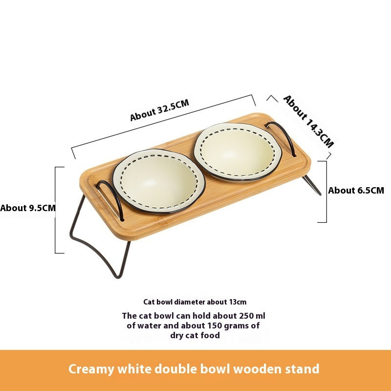 Pet Multi-functional Ceramic Cat Bowl