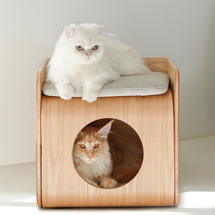 Washable Wooden Pet Bed