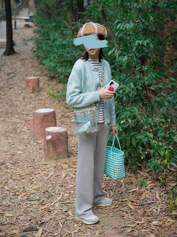 Full Transparent Bird Log Acrylic Cage