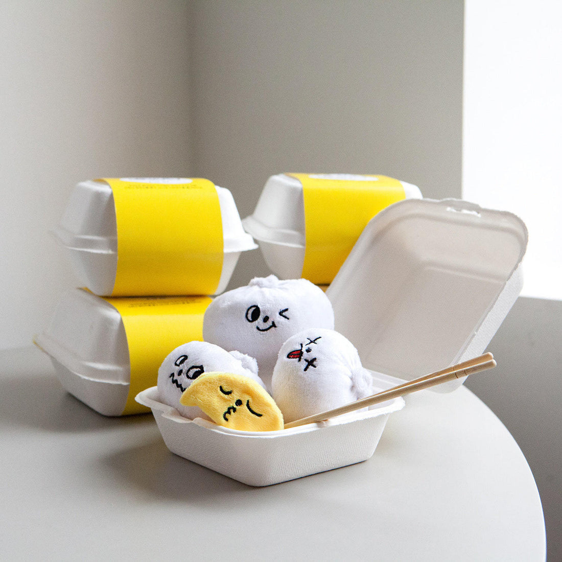 Dumpling Baozi Squeak Chew Dog Toy