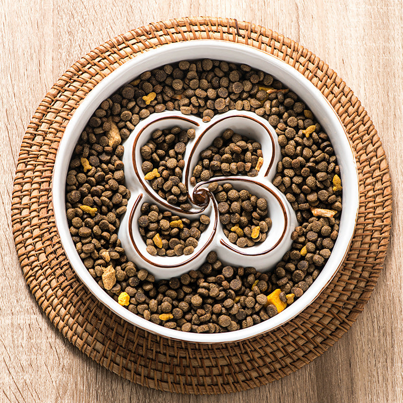 Ceramic Slow Dog Feeder