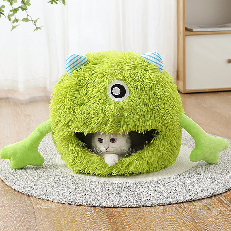 Soft Plush Cuddler Cushion Pet Bed
