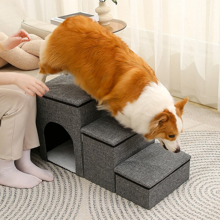 Pet  Dogs And Cats Step Foldable Ladder Ramp