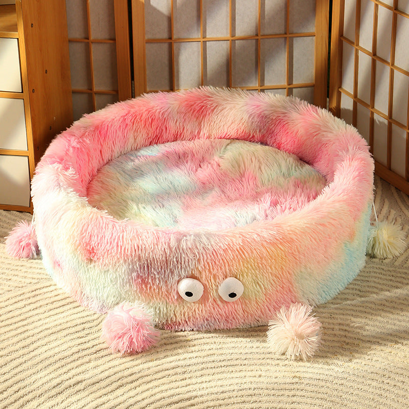 Winter Warm Cute Eye Pet Bed