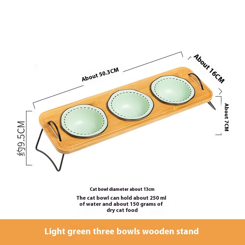 Pet Multi-functional Ceramic Cat Bowl